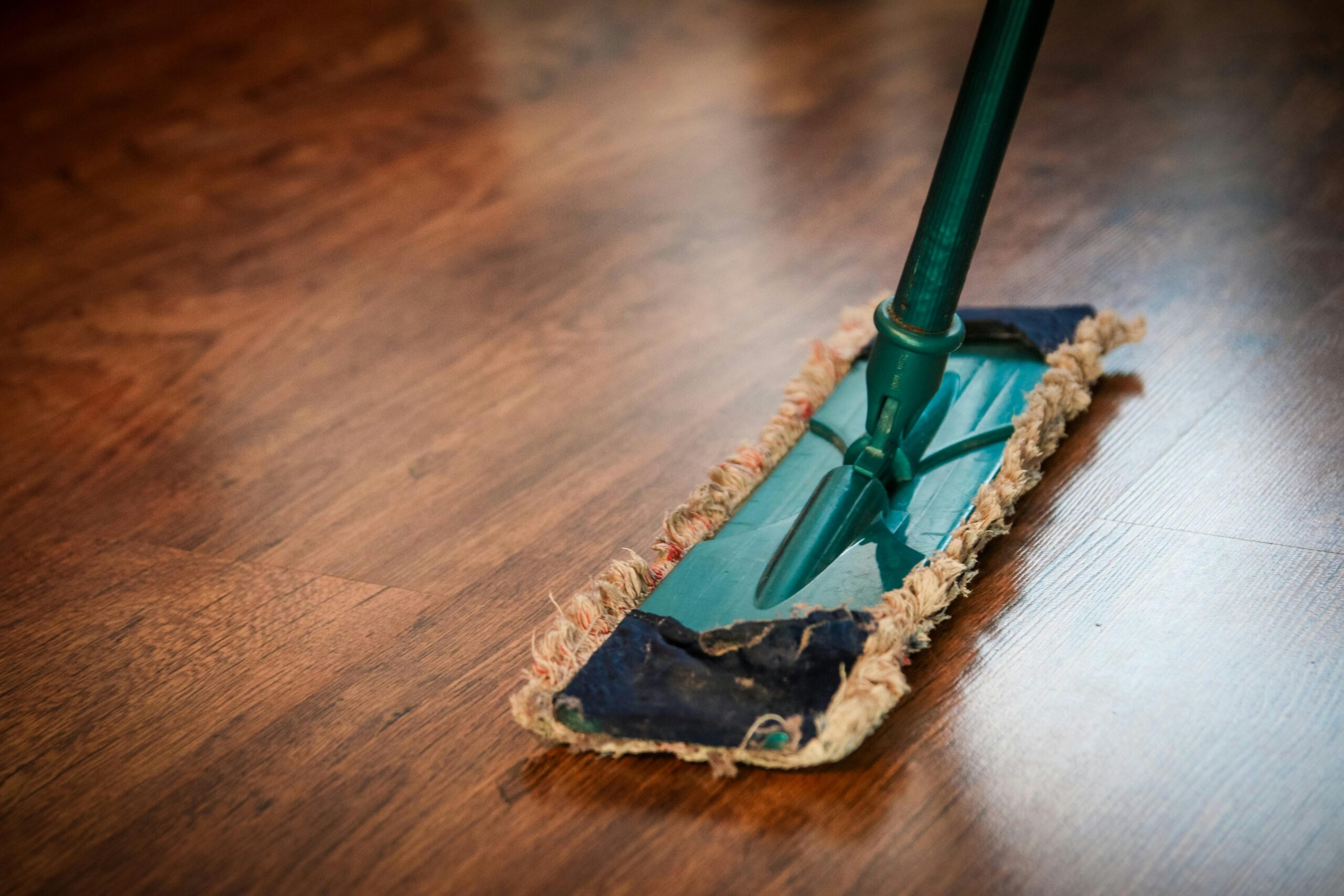 dry mop on hard wood floor