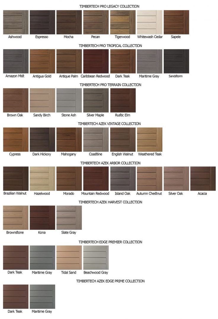 Timber Tech Decking Colors And Options